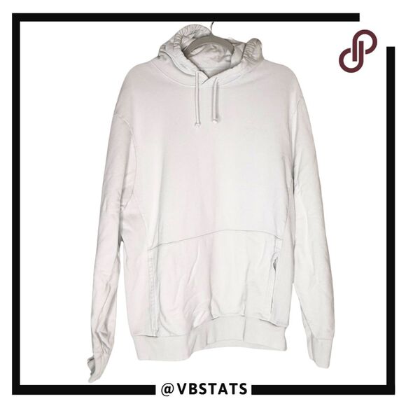 Outdoor Voices Men's 100% Cotton Pullover Drawstring Hoodie White Size Large - Picture 1 of 7